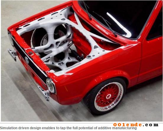 輕量化，黑科技，前瞻技術，工業3D打印汽車制造,增材制造汽車應用,零部件功能集成